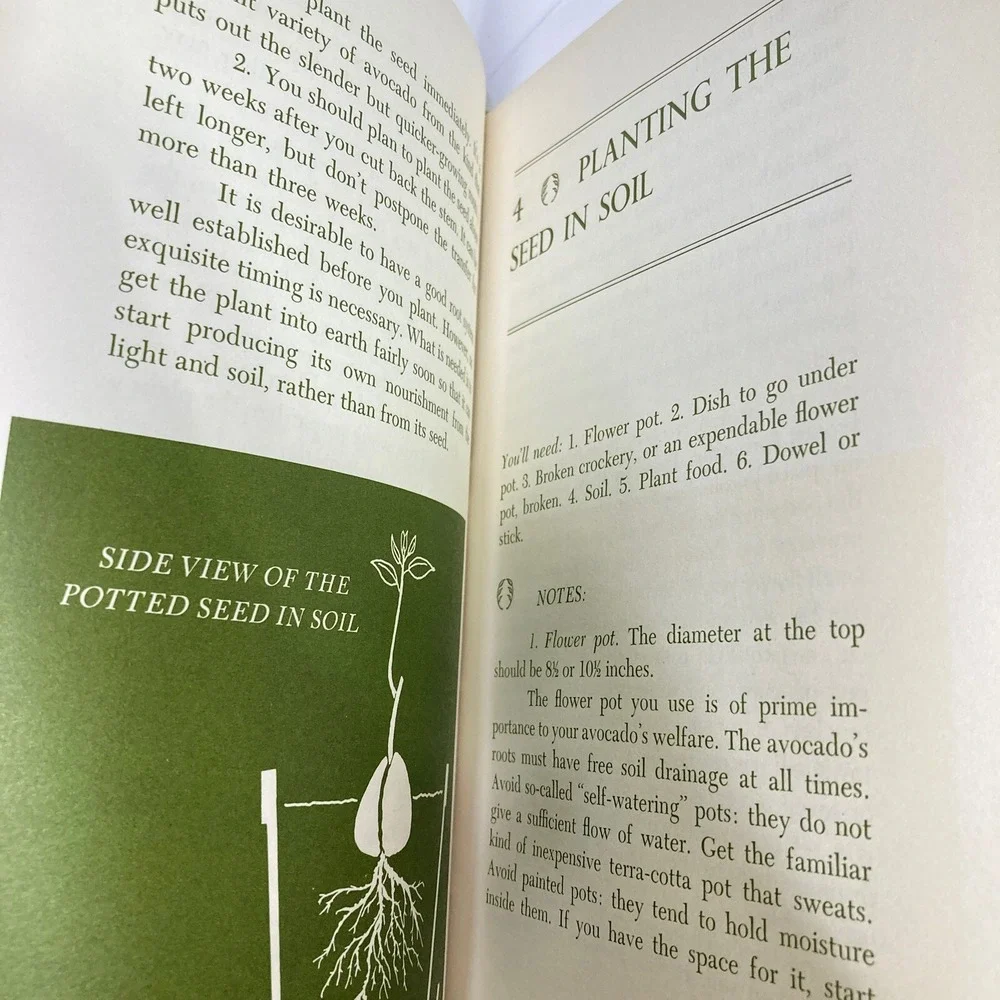 The Avocado Pit Growers Indoor How-To Book by Hazel Perper‎ Hardcover